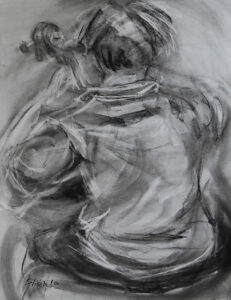 In Rythm I, Charcoal on paper, 22x30, 2010
