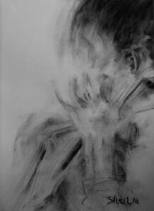 In Rythm III, Charcoal on paper, 22x30, 2010