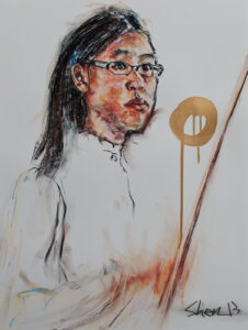Looking at the Conductor II,Pastel on Paper,22X30,2013