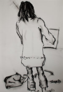 Practice Makes Perfect, Charcoal on Paper, 15x22, 2013